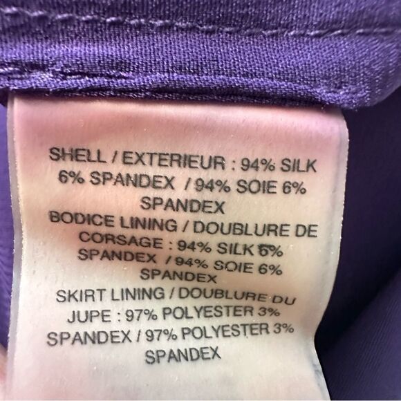 Alice + Olivia Purple Tie Neck open back Halter mini Dress small - Picture 6 of 7